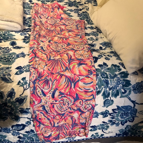 Lily Pultizer 100 % Cotton Floral Drawstring Lounge Or Sleep Pants EUC - Picture 4 of 7